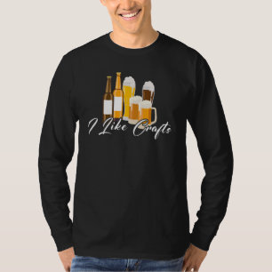 I Like Crafts Vintage Draught Beer Lover Drinking  T-Shirt