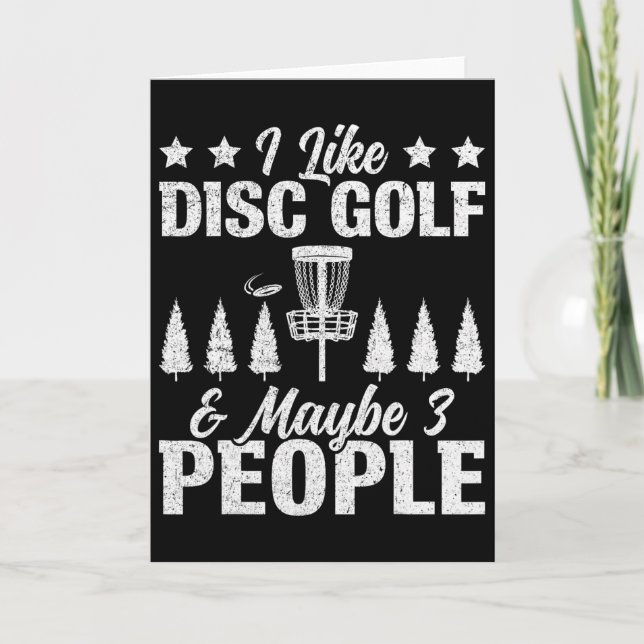 I Like Disc Golf - Disc Golf Sket Design Disc Golf Card (Front)