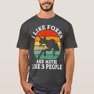 I Like Foes And Maybe 3 People Funny Retro Premium T-Shirt