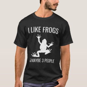 I Like Frogs Amp Maybe 3 People Introvert T-Shirt