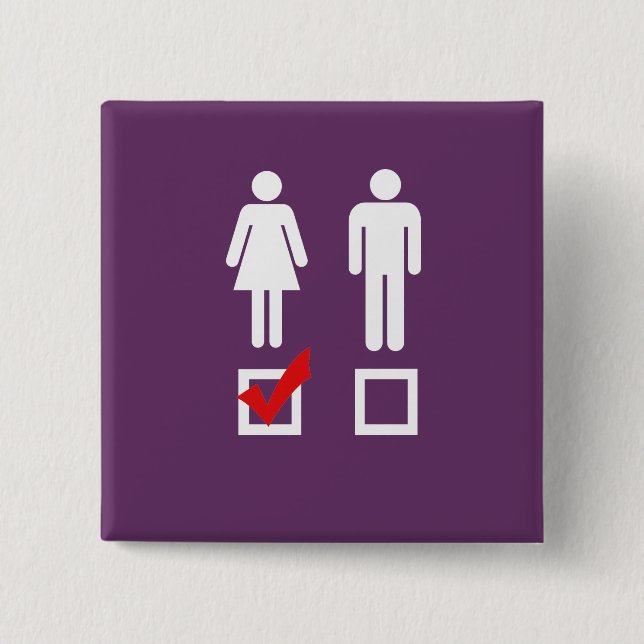 I like girls 2 inch square button (Front)