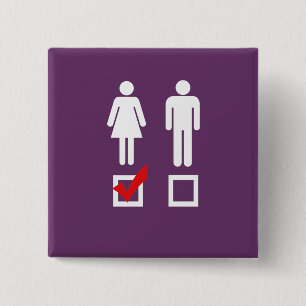 I like girls 2 inch square button