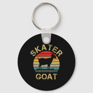I Like Goat Skateboard Skater Goat Skating Goats L Keychain