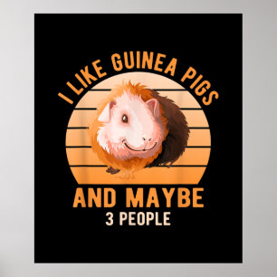 I Like Guinea Pigs Wheek Cavy Lover Guinea Pig Mom Poster