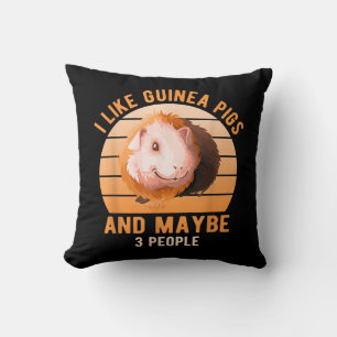 I Like Guinea Pigs Wheek Cavy Lover Guinea Pig Mom Throw Pillow
