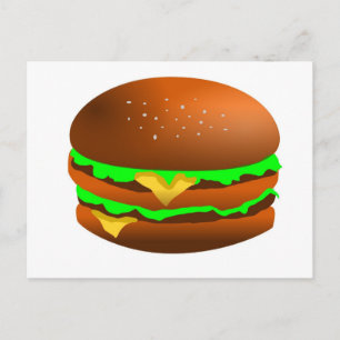 I like hamburgers postcard