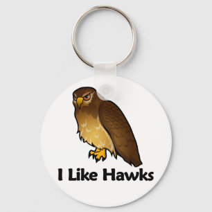 I Like Hawks Keychain