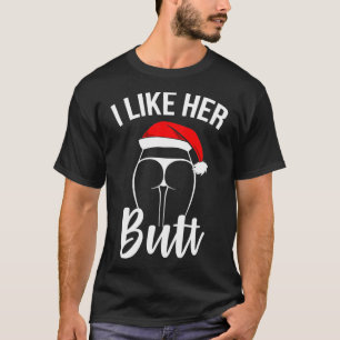I Like Her Butt I Like His Beard Couples Matching  T-Shirt