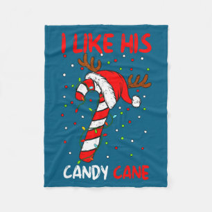 I Like Her Peppermint Candies Couples Matching Chr Fleece Blanket