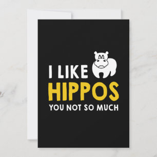 I Like Hippos You Not So Much Costume Gift Thank You Card