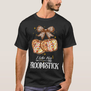 I Like His Broomstick He Likes My Pumpkins Couples T-Shirt