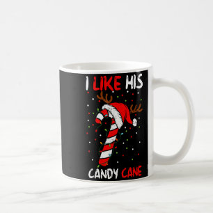 I Like His Candy Cane Couple Matching Christmas Me Coffee Mug