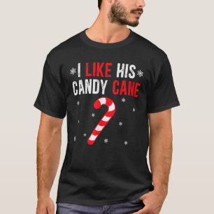 I Like His Candy Cane Funny Vintage Couples Christ T-Shirt