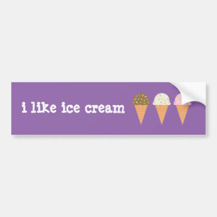 i like ice cream Bumper Sticker