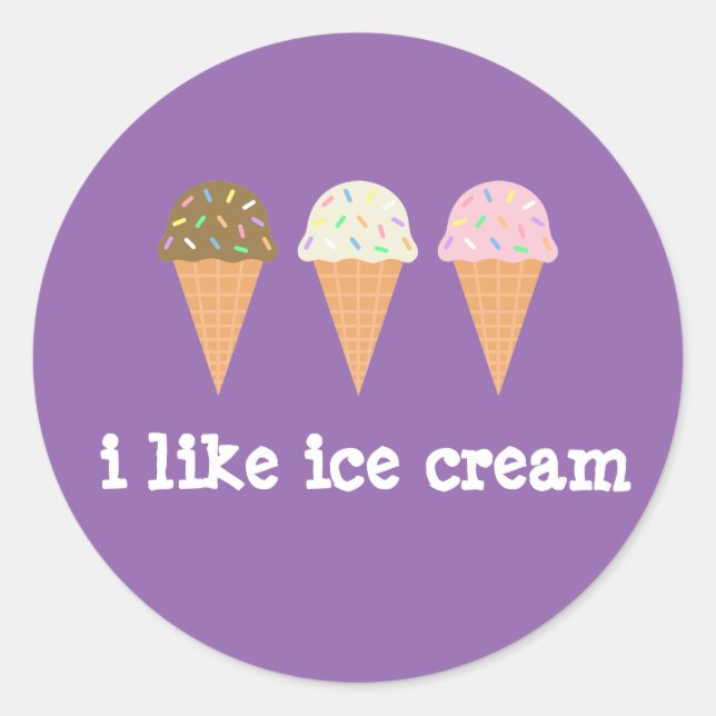 i like ice cream Sticker (Front)