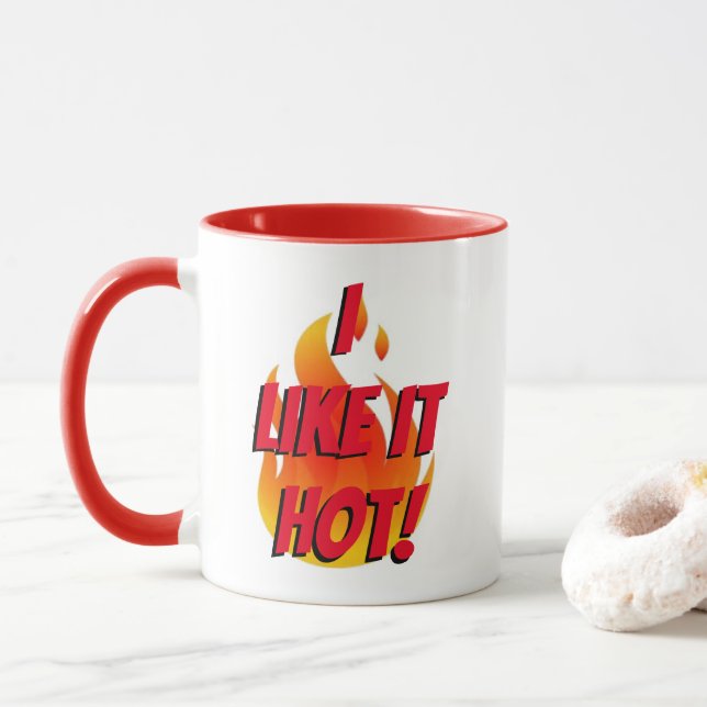 "I Like It Hot!"  Mug (With Donut)