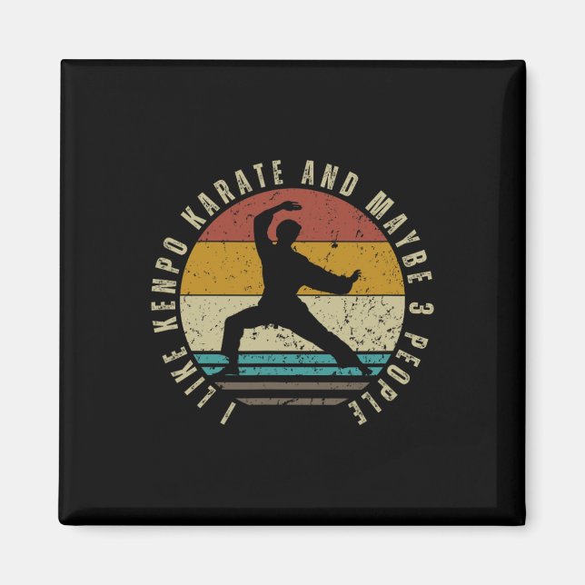 I Like Kenpo Karate And Maybe 3 People Funny Ameri Magnet (Front)