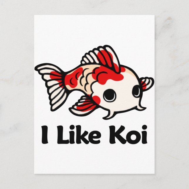 I Like Koi Postcard (Front)