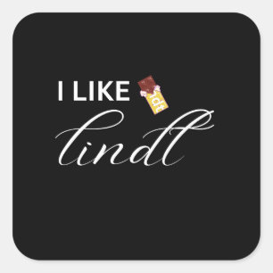 i like lindt  square sticker