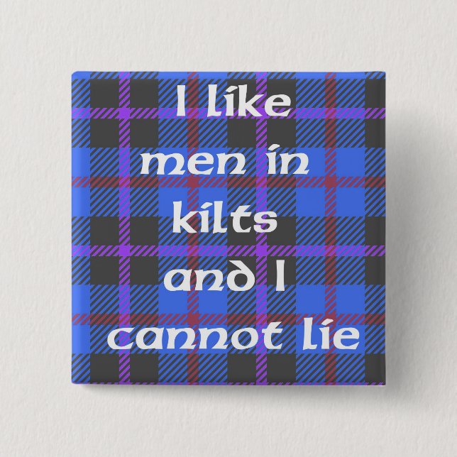 I like men in kits button (Front)