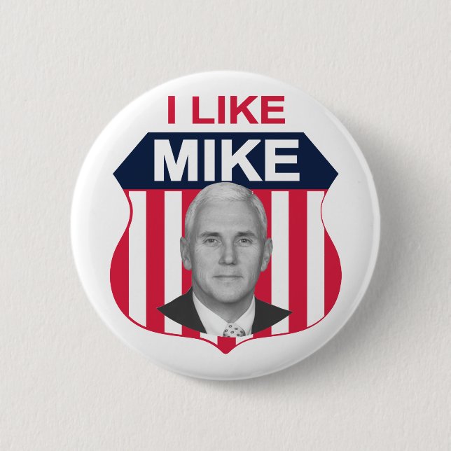 I Like Mike Shield 2 Inch Round Button (Front)