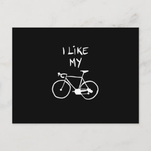I like my bike postcard