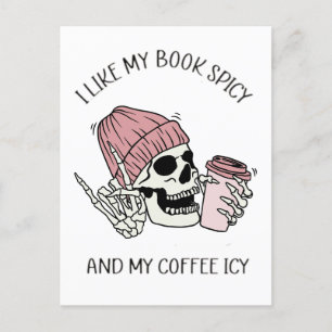 I Like My Books Spicy, Funny Bookish Postcard
