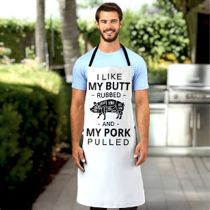 I like my butt rubbed and my pork pulled funny pig apron