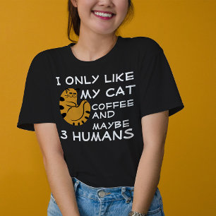I like my cat and coffee Funny Cat parent saying T-Shirt
