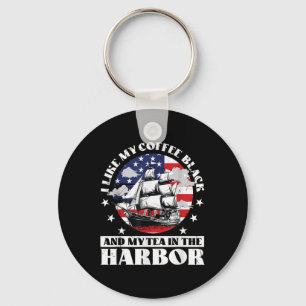 I Like My Coffee Black And My Tea In The Harbour U Keychain
