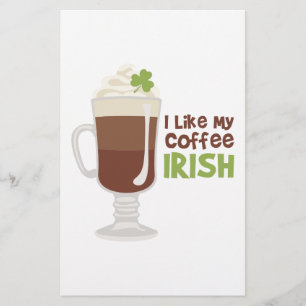I Like My Coffee Irish Stationery