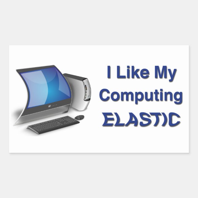 I Like My Computing Elastic Sticker (Front)