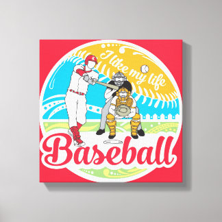 "I like MY life" baseball canvas Print