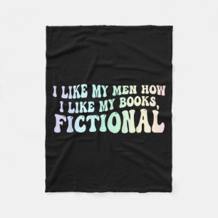I like my men funny book quote  fleece blanket