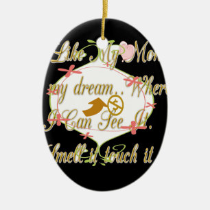 I like My money in my dreams where I can. Ceramic Ornament