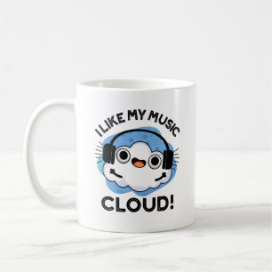 I Like My Music Cloud Funny Weather Pun Coffee Mug