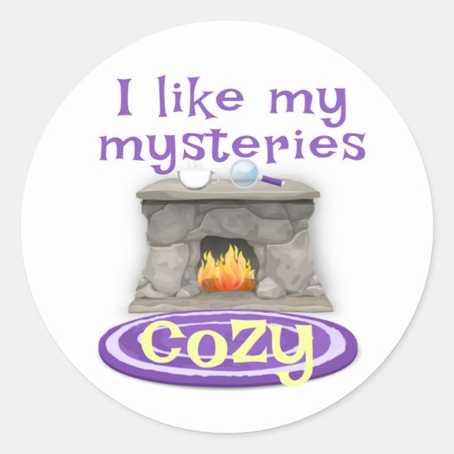 I Like My Mysteries Cozy Stickers (Front)