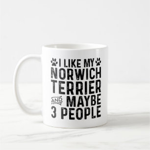 I Like My Norwich Terrier And 3 People Coffee Mug