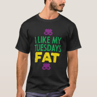 I Like My Tuesdays Fat Jester Mask Funny Mardi Gra