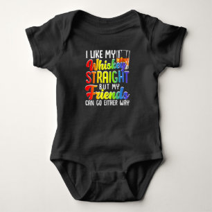 I Like My Whiskey Straight Lesbian Gay Gift Lgbt Baby Bodysuit