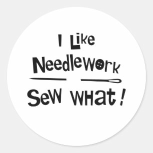 I Like Needlework Classic Round Sticker