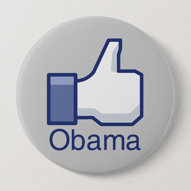I LIKE OBAMA 4 INCH ROUND BUTTON (Front)