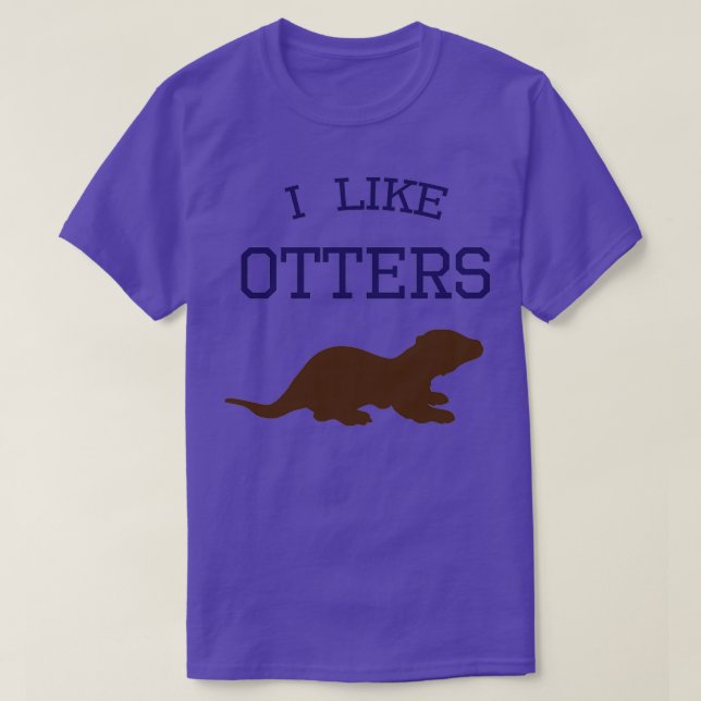 I Like Otters T-Shirt (Design Front)