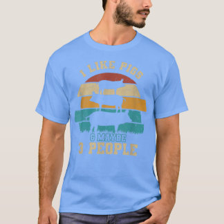 I Like Pigs And Maybe 3 People - Pig Farmer Swine T-Shirt