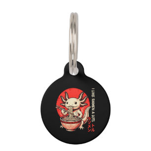 I Like Ramen A Lotl Funny Vintage Japanese Ukiyo-e Pet Tag