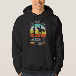 I Like Running And Horses Maybe Like 3 People Retr Hoodie