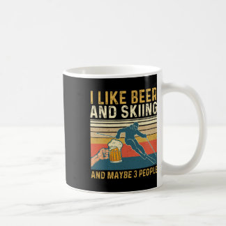 I Like Skiing And Maybe 3 People - Skier Ski Winte Coffee Mug