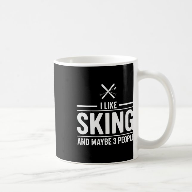 I Like Skiing Mountain  Coffee Mug (Right)