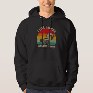 I Like Skunks And Maybe 3 People Skunk Graphic Ret Hoodie