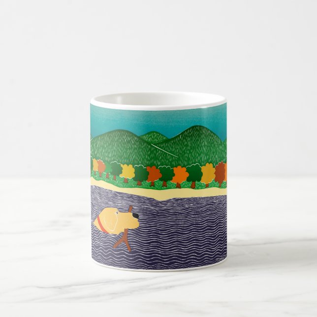 I like Sticks-Autumn  Stephen Huneck Coffee Mug (Center)